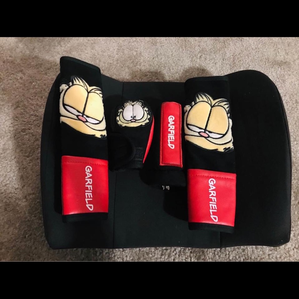Garfield car accessories and black cushion